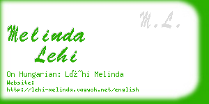 melinda lehi business card